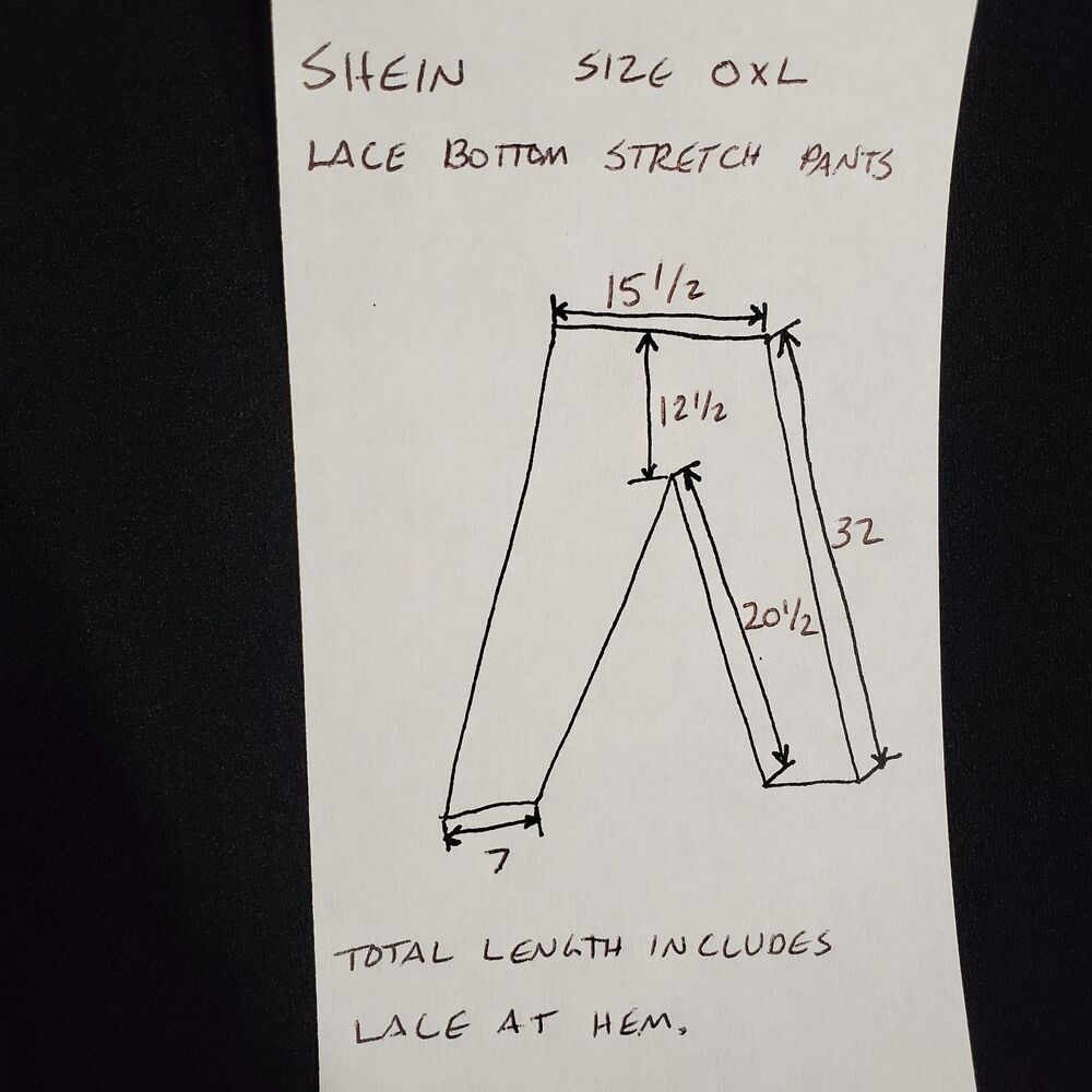 Shein Women's Cropped Legging Black Size 0XL - Picture 6 of 6